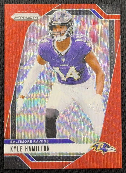 Kyle Hamilton 2024 Panini Prizm Red Wave /149 Ravens Baltimore Ravens