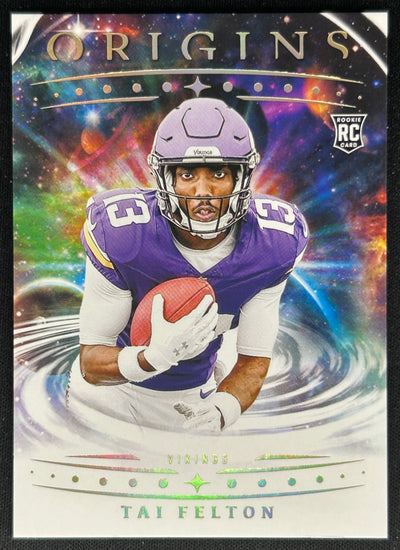 Tai Felton 2025 Origins Rookie Vikings Sports Trading Cards