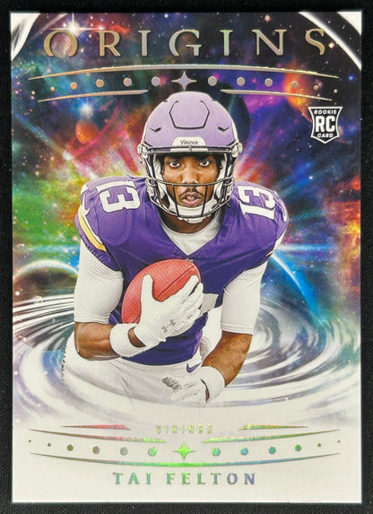 Tai Felton 2025 Origins Rookie Vikings Sports Trading Cards