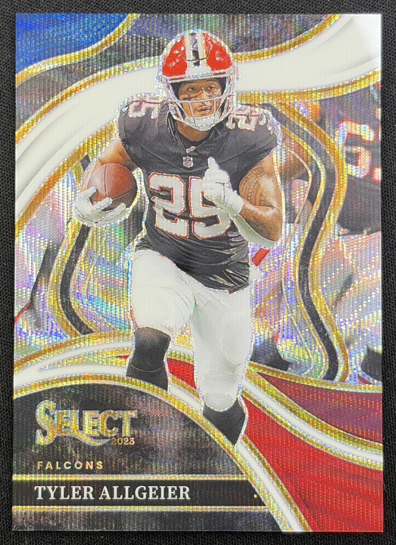 Tyler Allgeier 2023 Panini Select Tri Color Prizms /149 Falcons