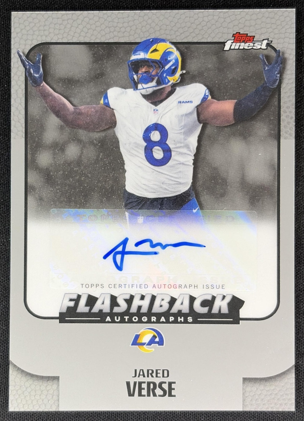 Jared Verse 2025 Topps Finest Flashback Auto Rams front