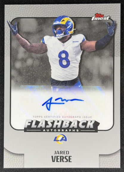 Jared Verse 2025 Topps Finest Flashback Auto Rams front