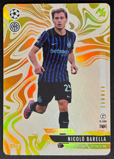 Nicolo Barella 2025 Match Attax Madness UEFA Champions League Common Milano Sports Trading Cards
