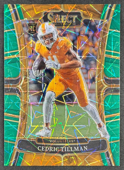 Cedric Tillman 2023 Select Draft Picks Green Lazer Prizm Volunteers Browns