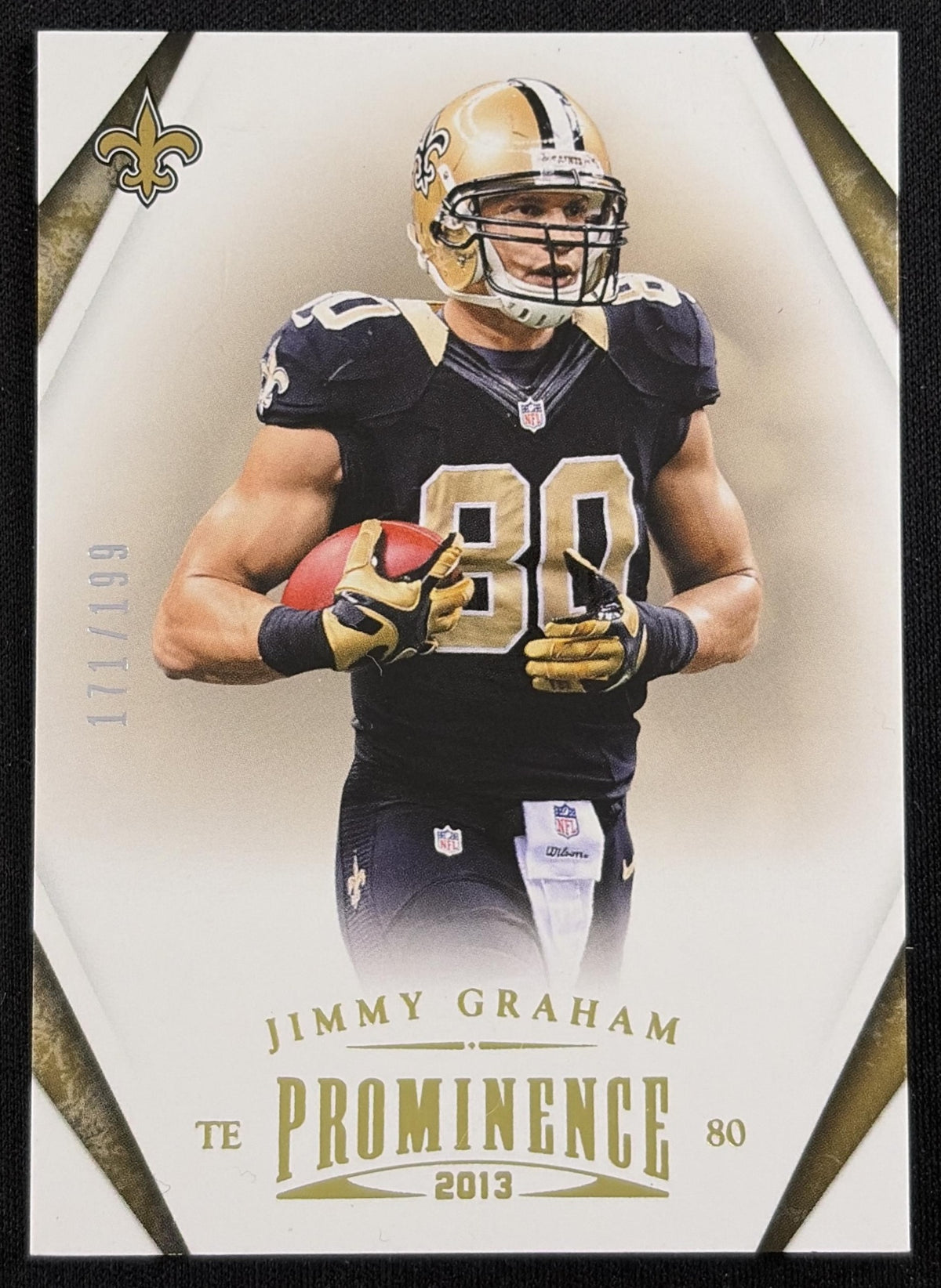 Jimmy Graham 2013 Panini Prominence Gold /199 Saints sports trading card front