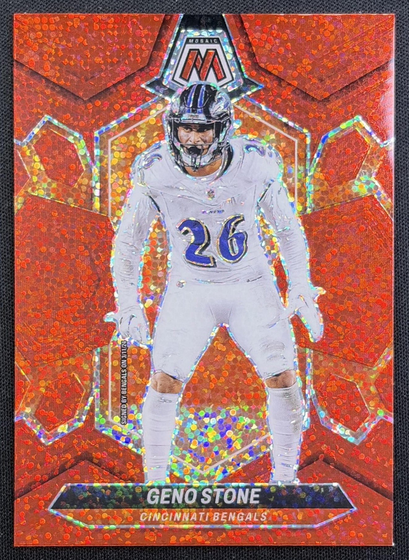 Geno Stone 2024 Panini Mosaic Red Sparkle Prizm Bengals Cincinnati Bengals