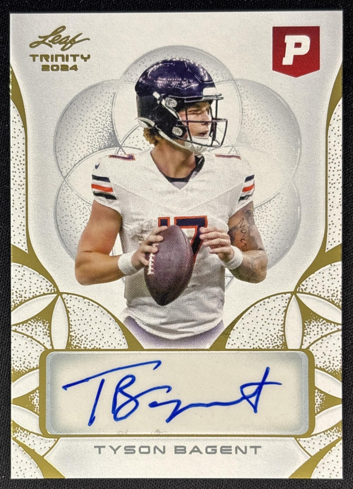 Tyson Bagent 2024 Leaf Trinity Auto Bears