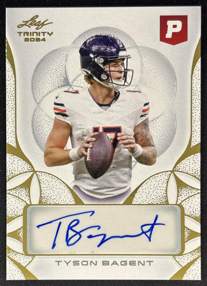 Tyson Bagent 2024 Leaf Trinity Auto Bears
