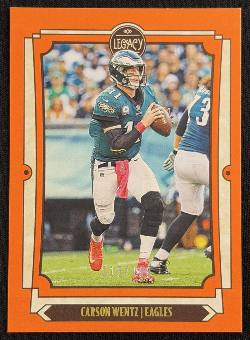 Carson Wentz 2019 Panini Legacy Orange /199 Eagles