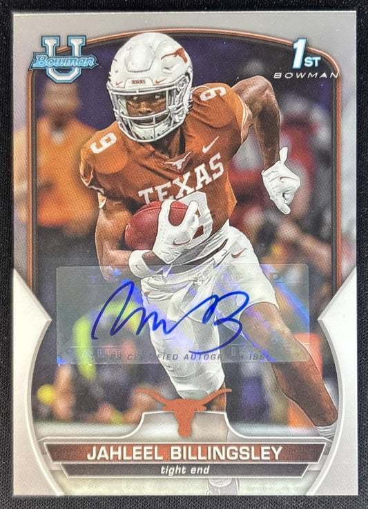 Jahleel Billingsley 2022 Bowman University Chrome Prospect Auto Longhorns