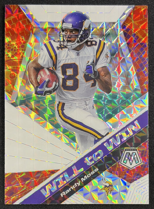 Randy Moss 2020 Panini Mosaic Will to Win Mosaic Prizm Vikings