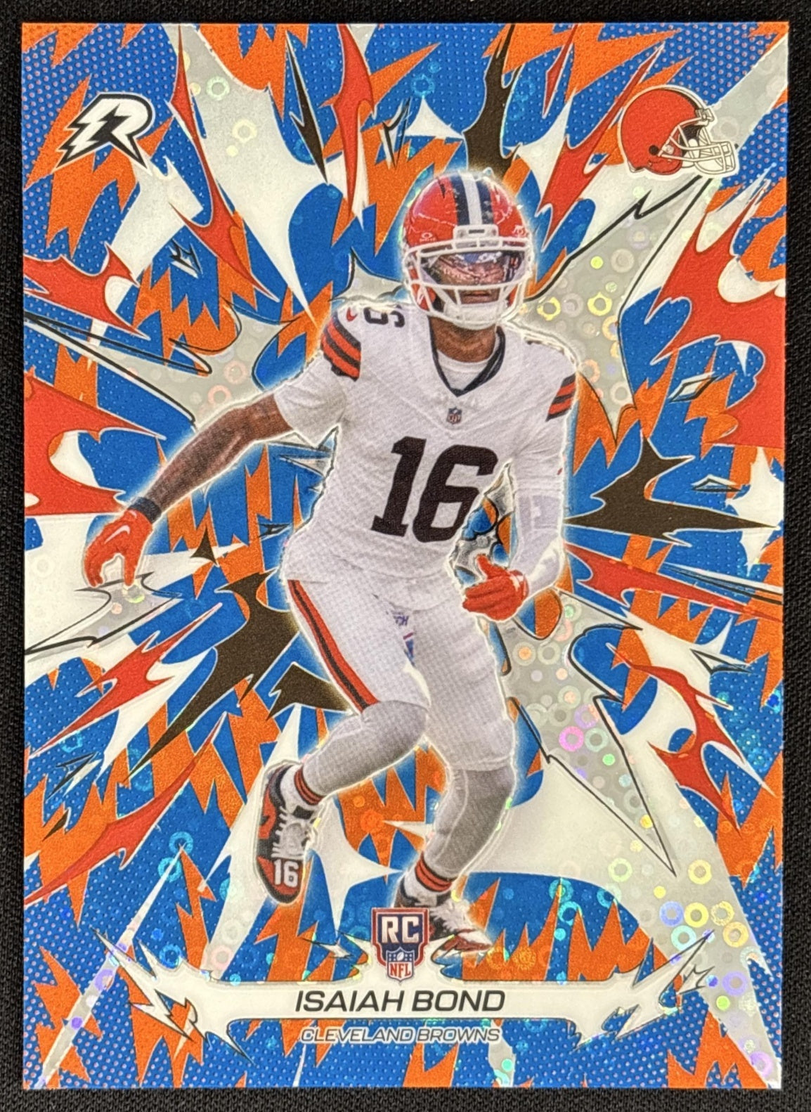 Isaiah Bond 2025 Topps Resurgence Blue and Orange Spark Refractor Browns