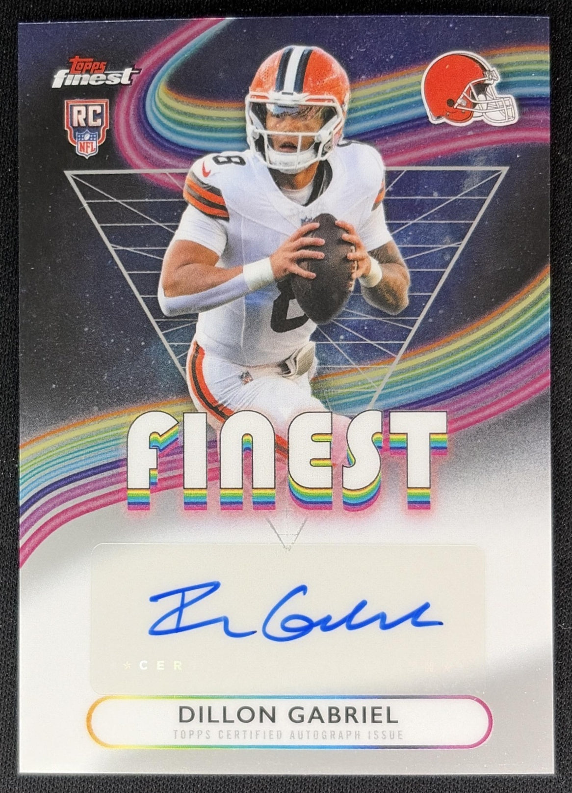Dillon Gabriel 2025 Topps Finest Rookie Auto Browns front