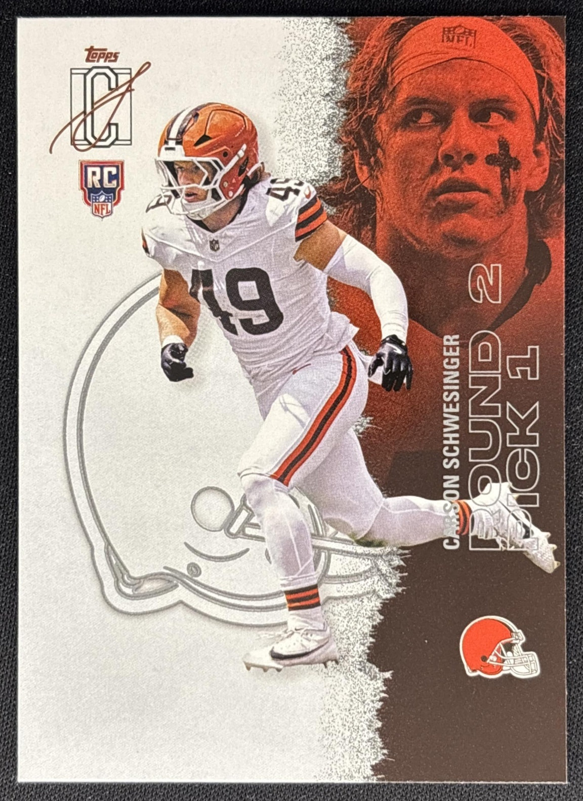 Carson Schwesinger 2025 Topps Signature Class Rookie Browns front