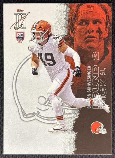 Carson Schwesinger 2025 Topps Signature Class Rookie Browns Sports Trading Cards