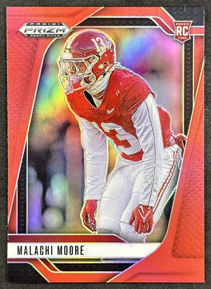 Malachi Moore 2025 Panini Prizm Draft Picks Red /399 Crimson Tide front
