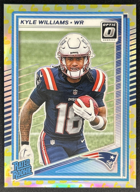 Kyle Williams 2025 Panini Donruss Optic Rated Rookie Flex Prizm /199 Patriots Front