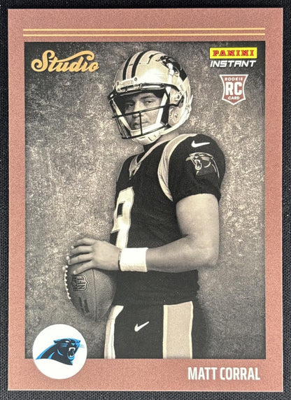 Matt Corral 2022 Panini Instant Studio Rookies Panthers Sports Trading Cards