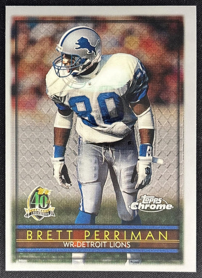 Brett Perriman 1996 Topps Chrome Lions Sports Trading Cards