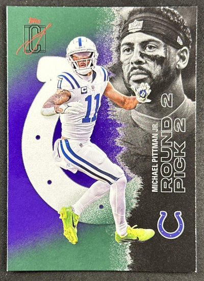 Michael Pittman Jr. 2025 Topps Signature Class Veteran Green & Purple Foil Colts Sports Trading Card