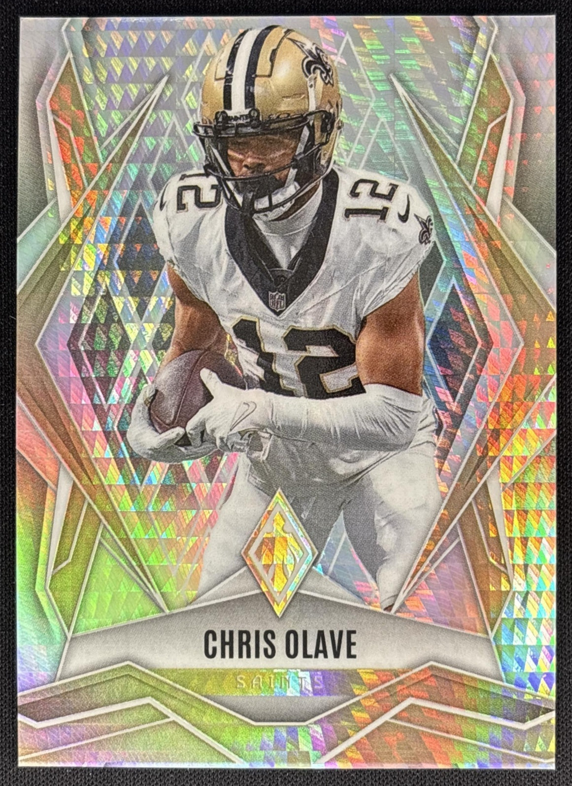Chris Olave 2025 Panini Phoenix Silver Hyper Prizm Saints Sports Trading Cards