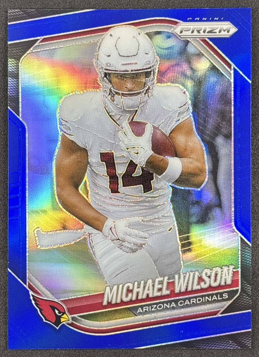 Michael Wilson 2025 Panini Prizm Blue Retail Cardinals Arizona Cardinals