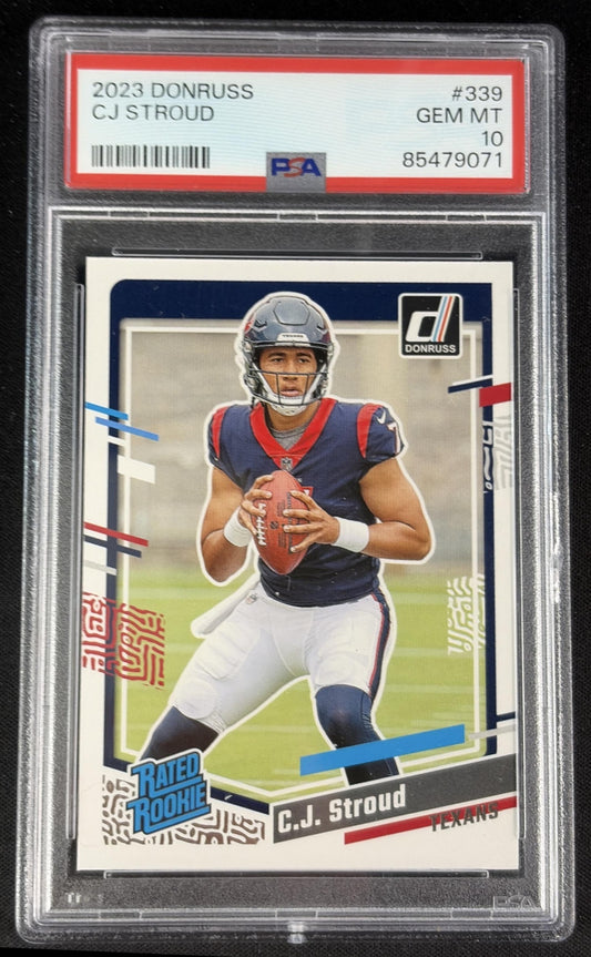 C.J. Stroud 2023 Panini Donruss PSA 10 Texans 85479071 Sports Trading Card