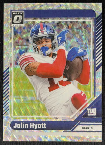 Jalin Hyatt 2024 Panini Donruss Optic Wave /300 Giants