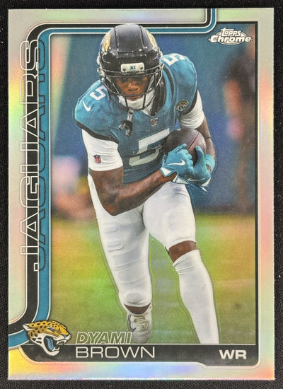 Dyami Brown 2025 Topps Chrome Refractor Jaguars Sports Trading Cards