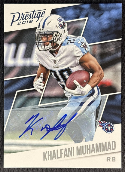 Khalfani Muhammad 2018 Panini Prestige Veteran Signatures Titans