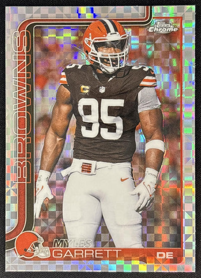 Myles Garrett 2025 Topps Chrome X-Fractor Browns front