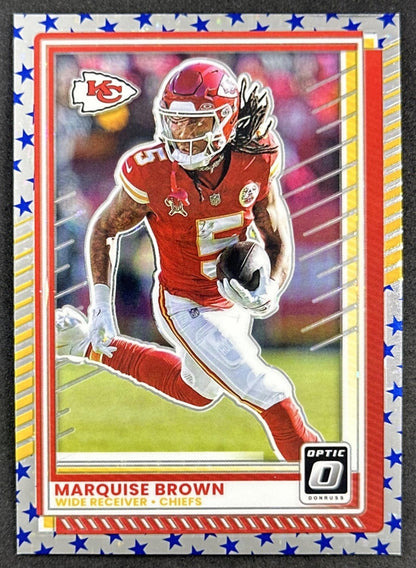 Marquise Brown 2025 Panini Donruss Optic Stars Prizm Chiefs Default Title Sports Trading Cards
