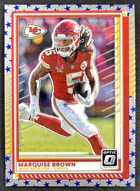 Marquise Brown 2025 Panini Donruss Optic Stars Prizm Chiefs Default Title Sports Trading Cards
