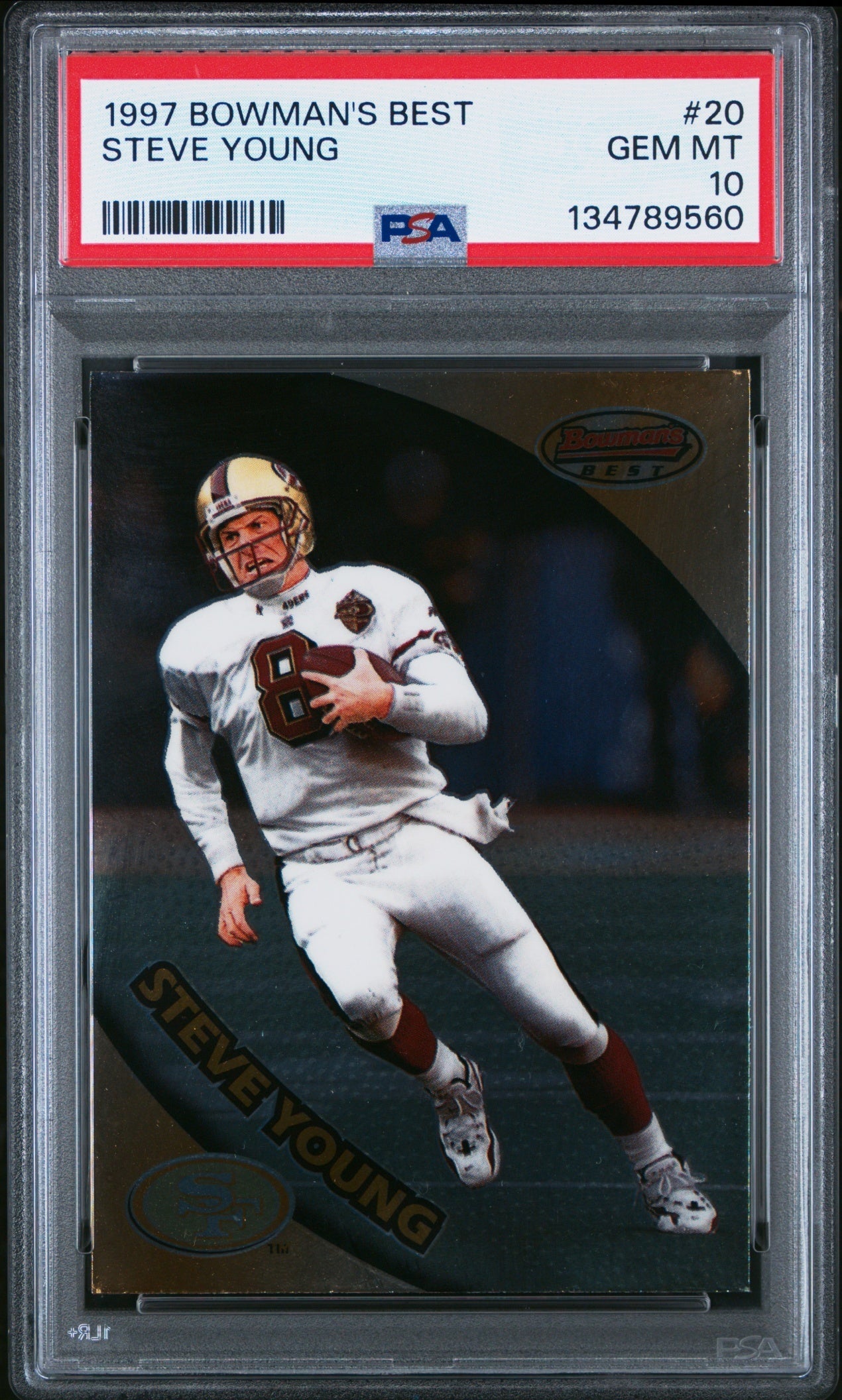 Steve Young 1997 Bowman's Best PSA 10 49ers front