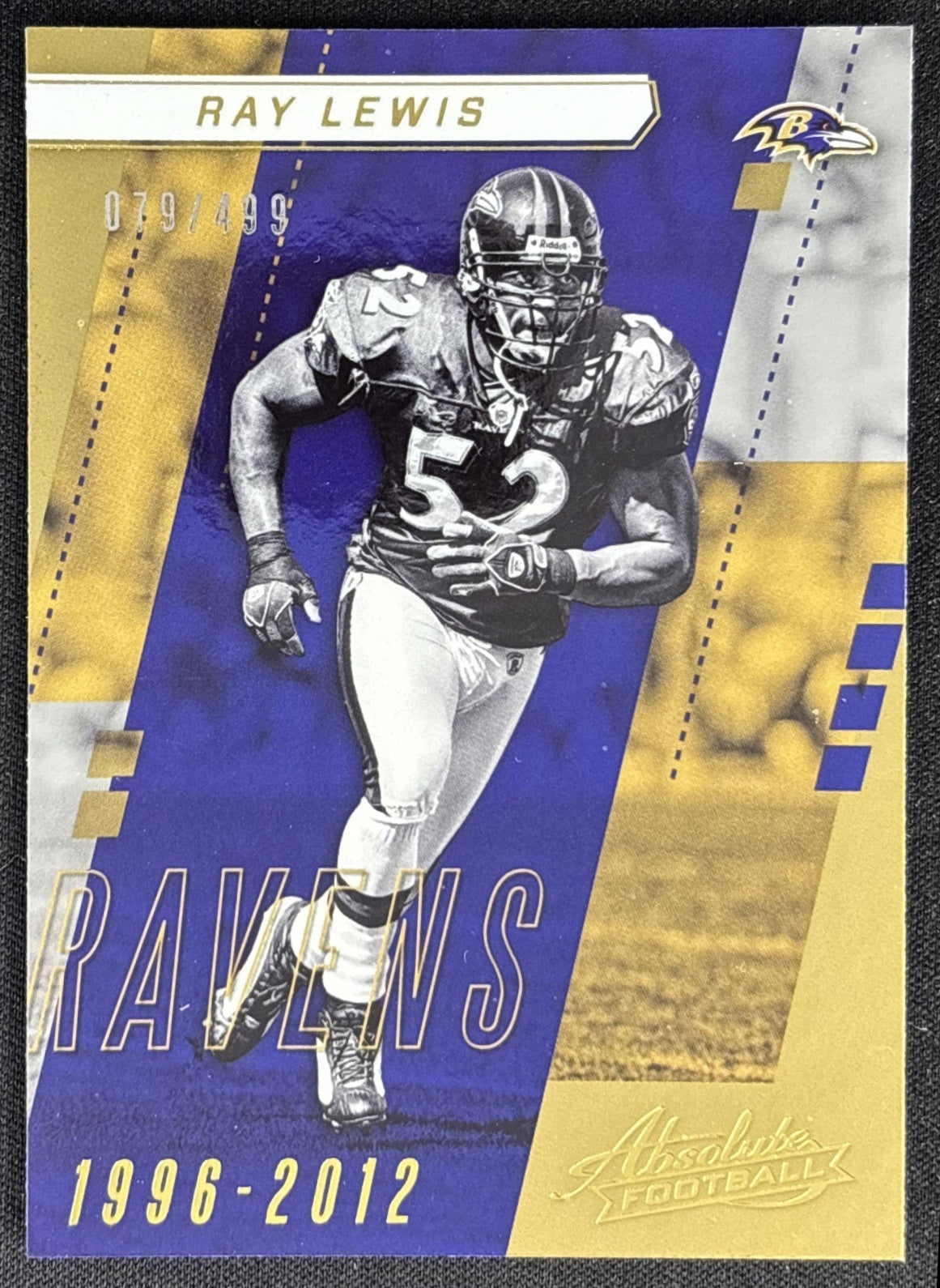 Ray Lewis 2017 Panini Absolute /499 Ravens Sports Trading Card