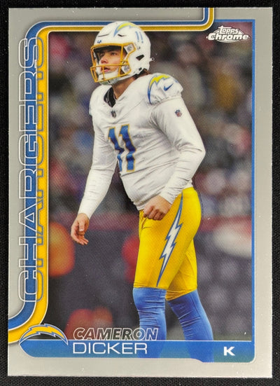 Cameron Dicker 2025 Topps Chrome Chargers Sports Trading Cards