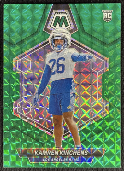 Kamren Kinchens 2024 Panini Mosaic Green Prizm Rams Sports Trading Card