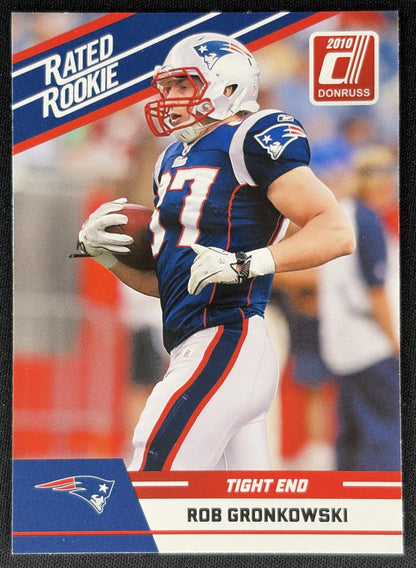 Rob Gronkowski 2010 Panini Donruss Rated Rookie Patriots front