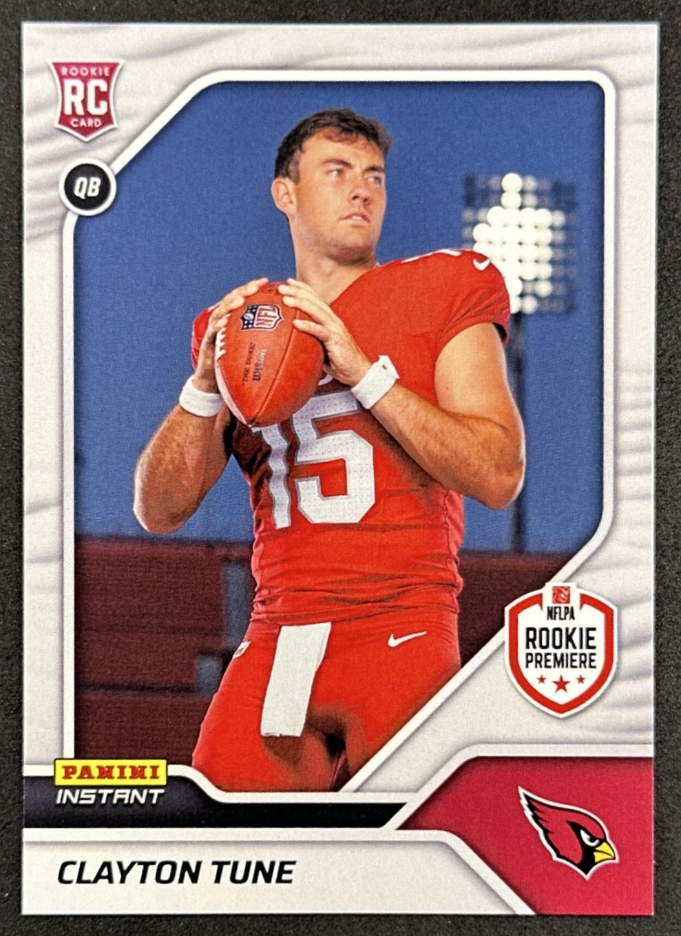 Clayton Tune 2023 Panini Instant NFL RPS First Look Cardinals front