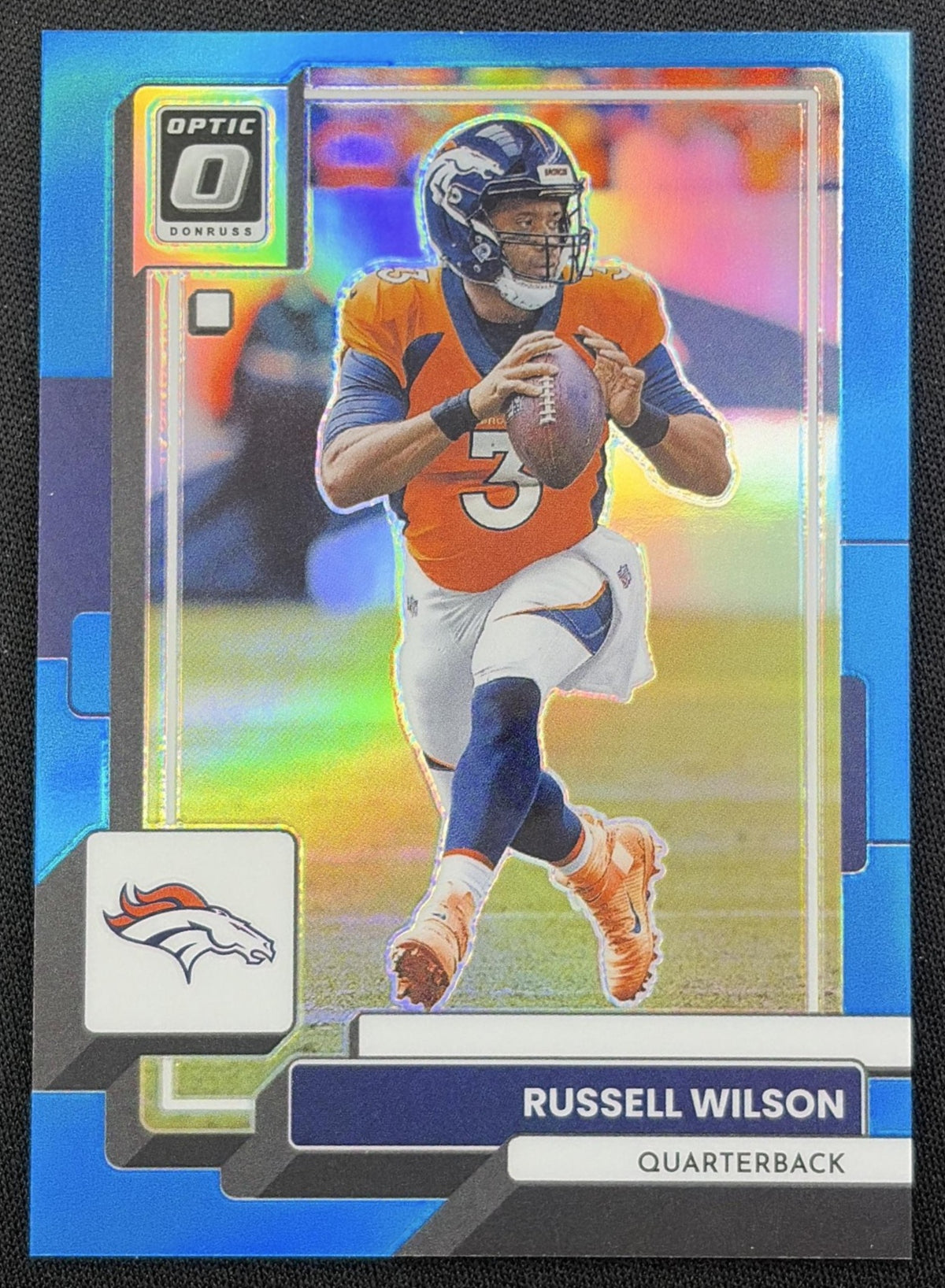Russell Wilson 2022 Panini Donruss Optic Aqua /299 Broncos