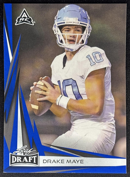 Drake Maye 2023 Leaf Draft V2 Blue Tar Heels