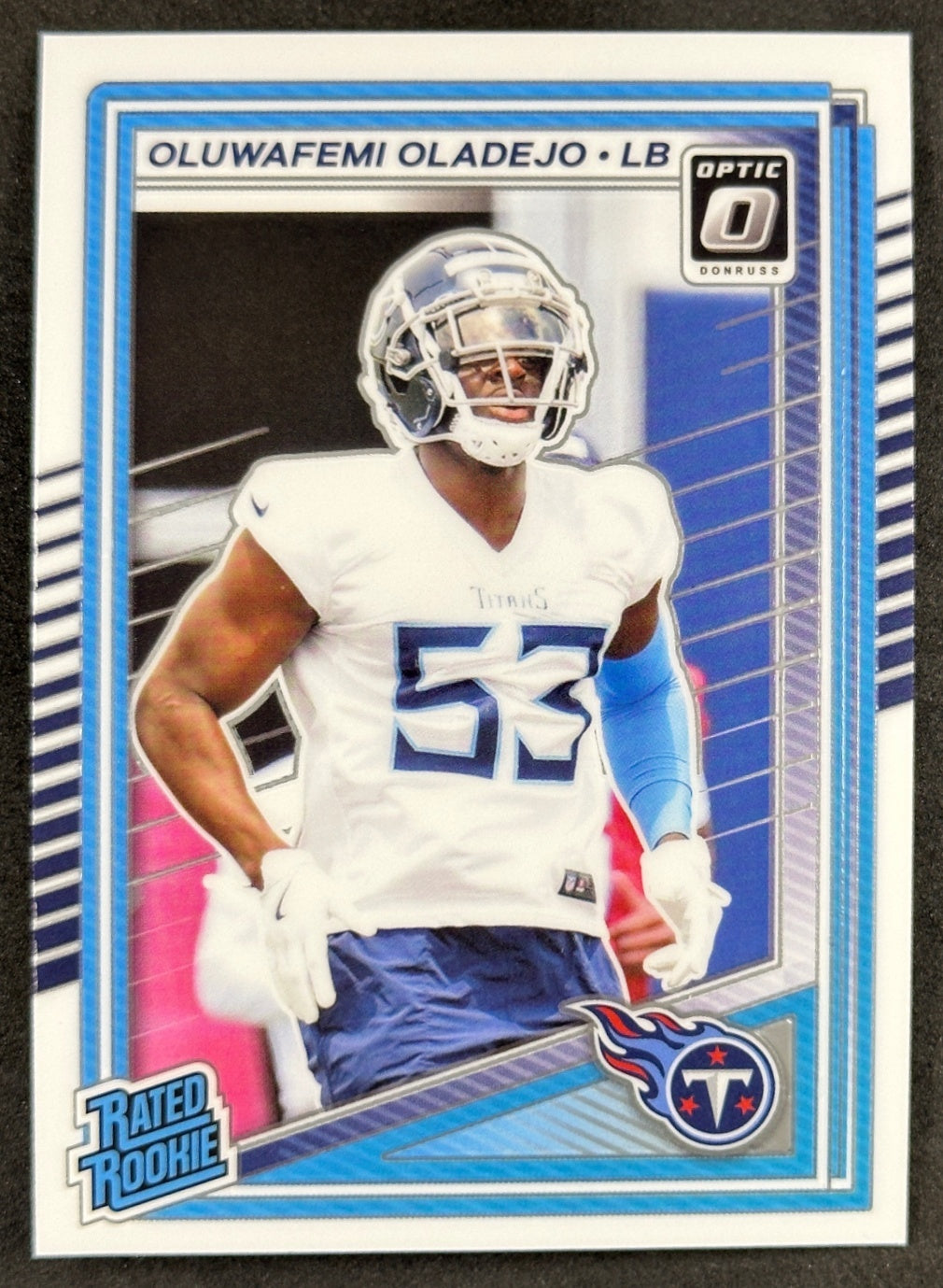 Oluwafemi Oladejo 2025 Donruss Optic Rated Rookie Titans Sports Trading Card