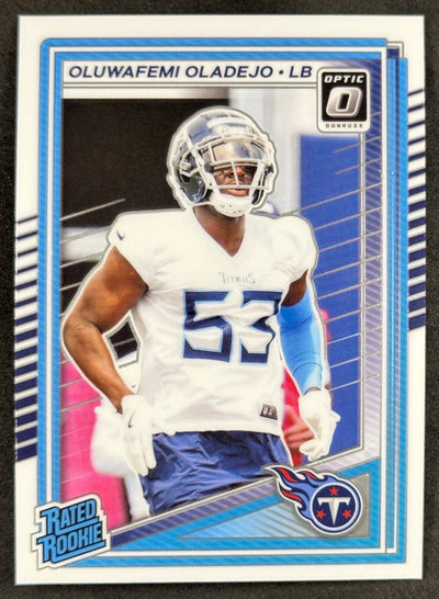 Oluwafemi Oladejo 2025 Donruss Optic Rated Rookie Titans Sports Trading Card