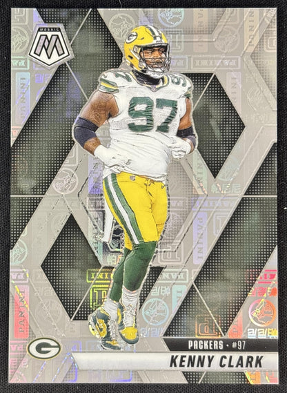 Kenny Clark 2025 Panini Mosaic Silver Knight Prizm /149 Packers front