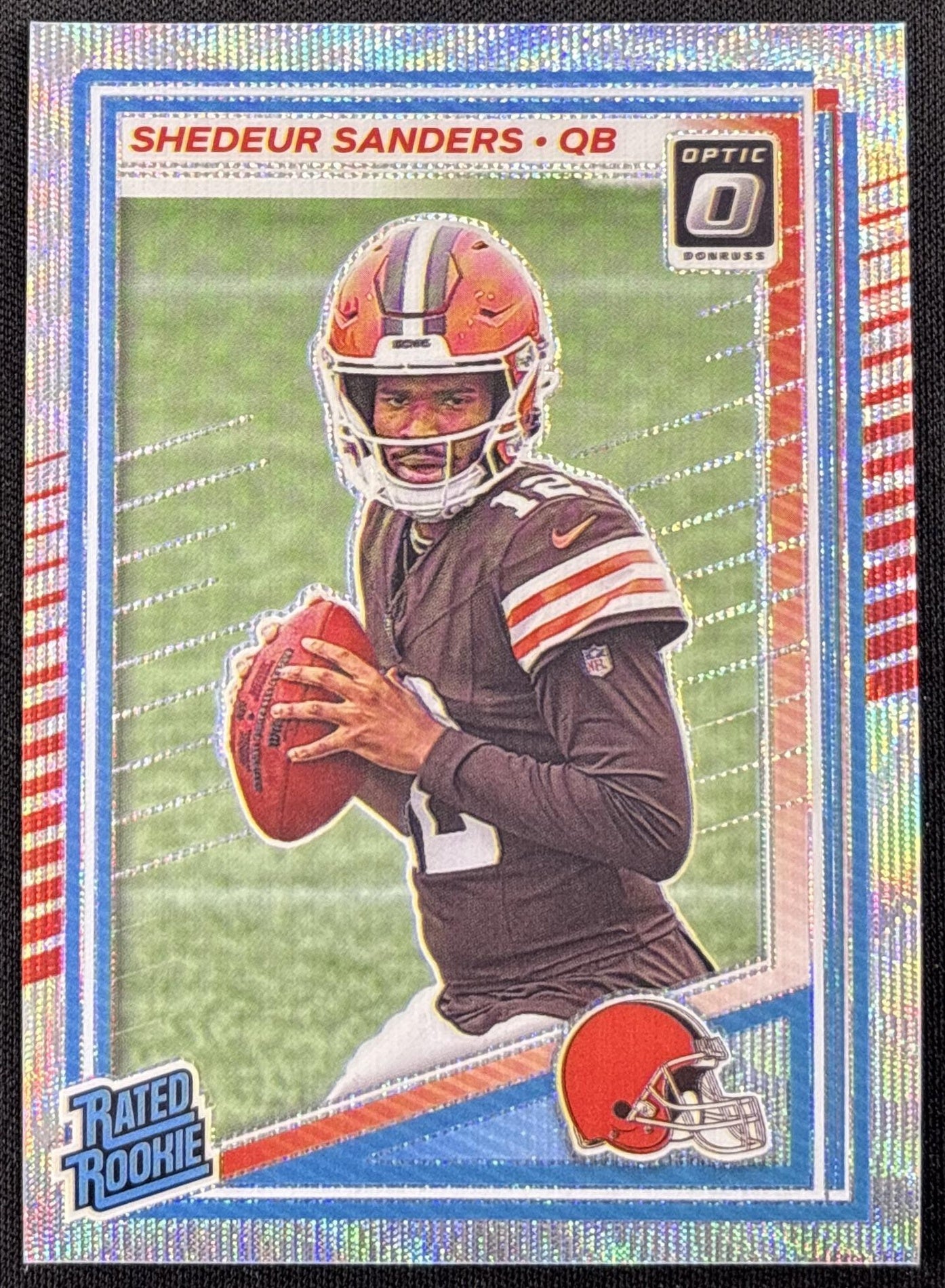 Shedeur Sanders 2025 Panini Donruss Optic Rated Rookie Wave Prizm /300 Browns