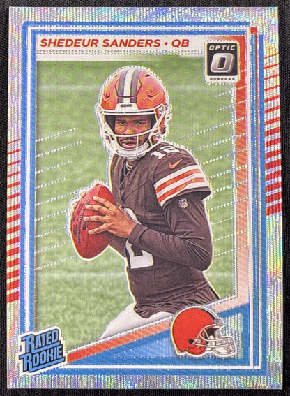 Shedeur Sanders 2025 Panini Donruss Optic Rated Rookie Wave Prizm /300 Browns