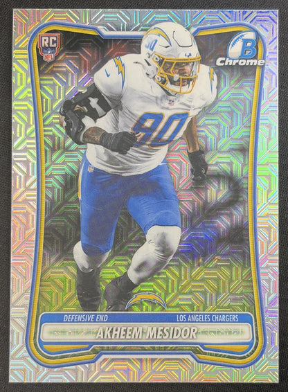 Akheem Mesidor 2026 Bowman Chrome NFL Mojo Refractor Chargers Los Angeles Chargers Sports Trading Card