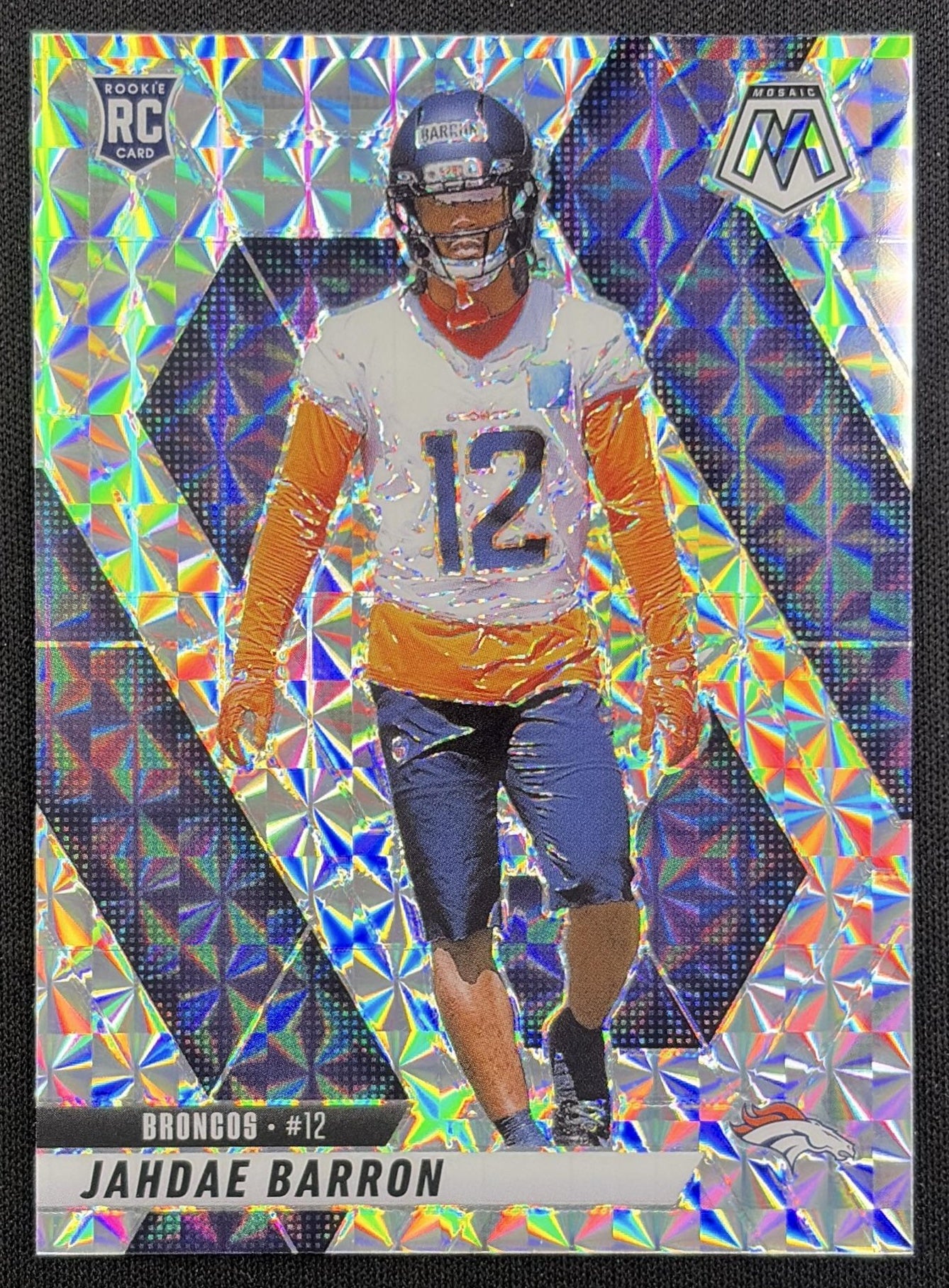 Jahdae Barron 2025 Panini Mosaic Rookies Mosaic Prizm Broncos
