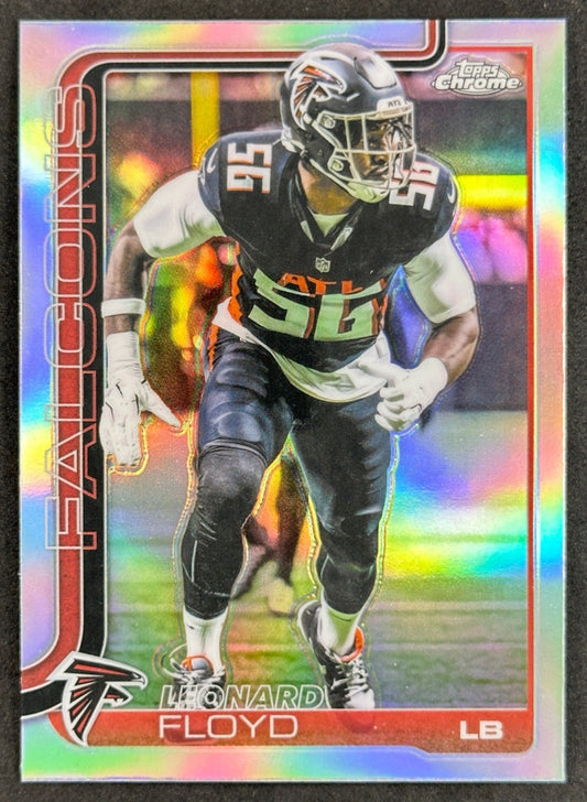 Leonard Floyd 2025 Topps Chrome Refractor Falcons Sports Trading Cards