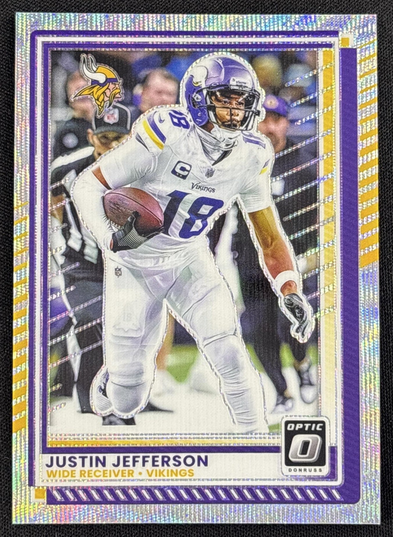 Justin Jefferson 2025 Panini Donruss Optic Wave Prizm /300 Vikings